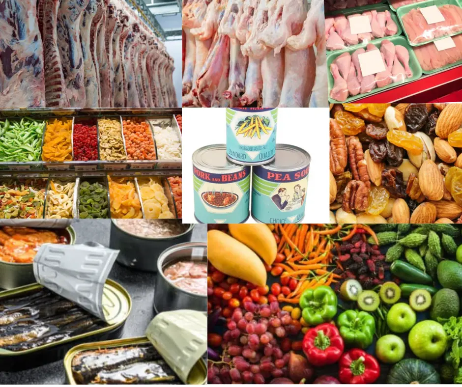 Fruits, Vegetables, Spices, Dry Fruits, canned Foods , Frozen Chicken , Meat & Lamb Halal